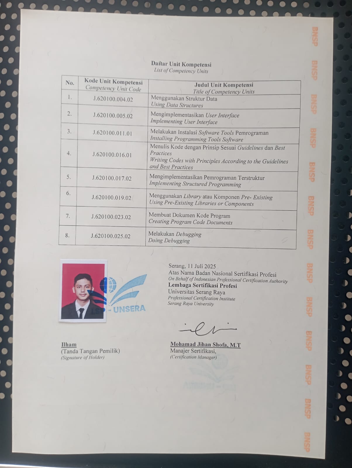 Sertifikat Kompetensi Junior Web Programmer - gambar 2