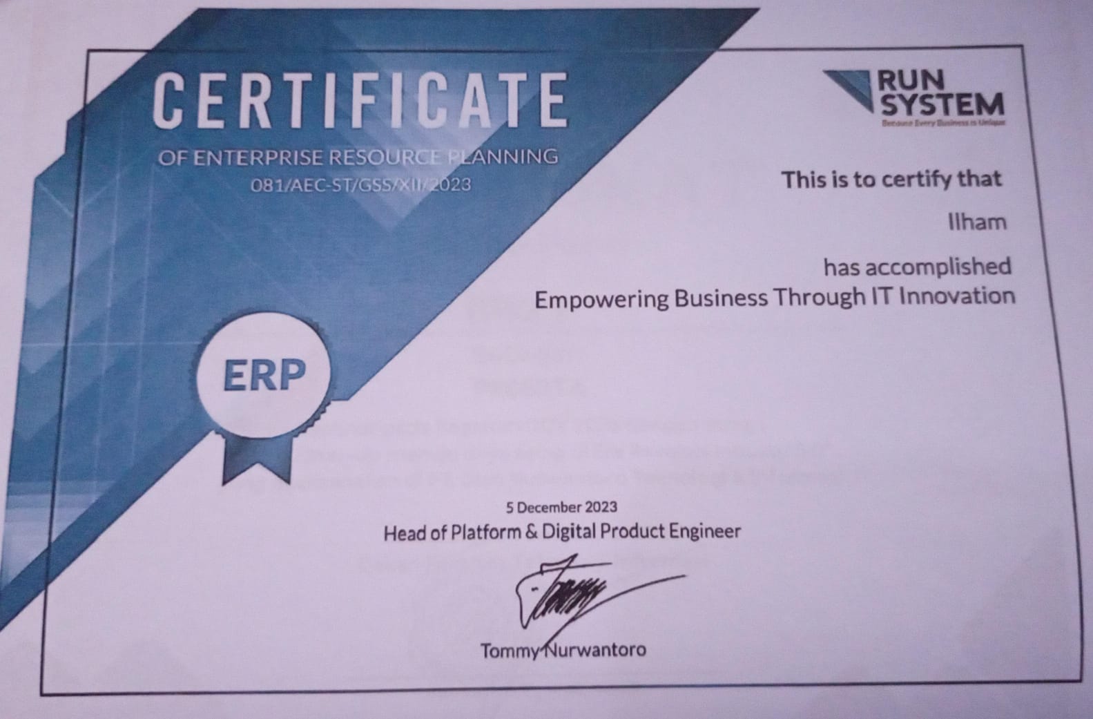 Enterprise Resource Planning (ERP) – Empowering Business Through IT Innovation - gambar 1