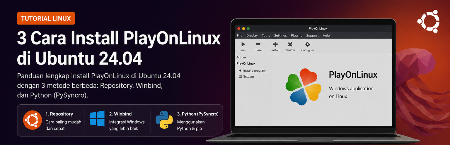 Cara Install PlayOnLinux di Ubuntu 24.04 LTS