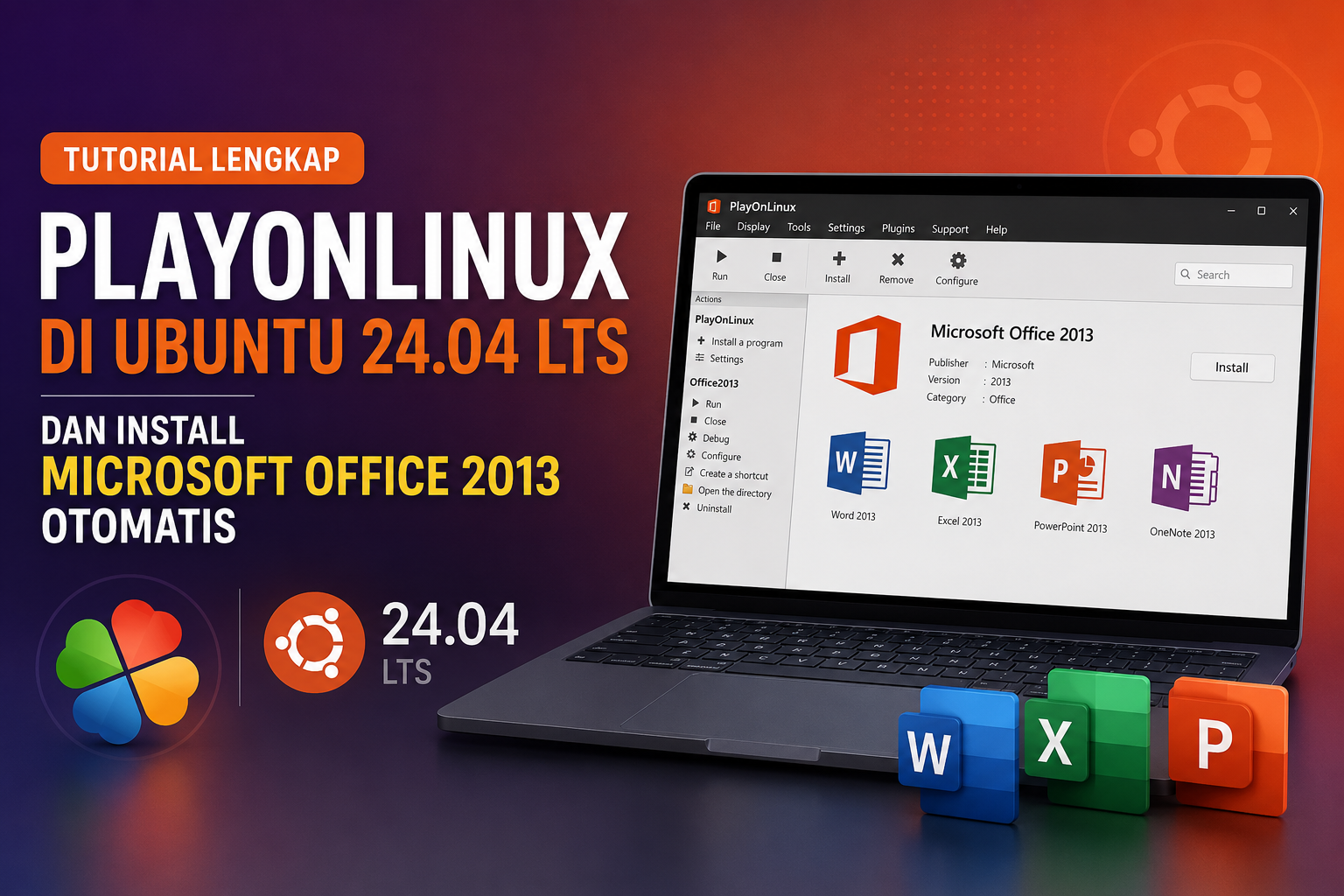 Cara Install Microsoft Office 2013 di PlayOnLinux Ubuntu 24.04 LTS